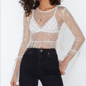 White Mesh Top💫